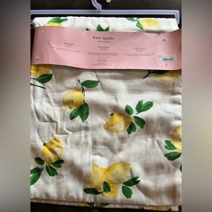 Kate Spade Table Runner Make Lemonade Lemons Cotton 15”x 90” New with spot